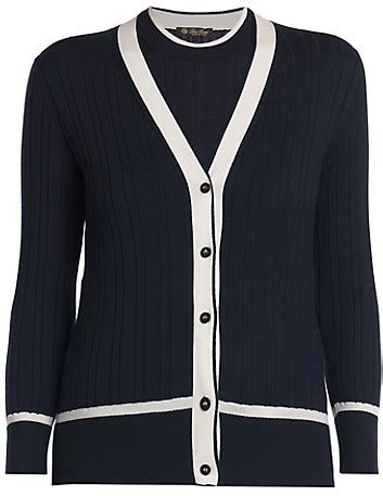 Loro Piana Cashmere Silk Knit V Neck Cardigan Shopstyle