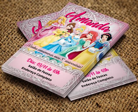 Convite Digital Princesas Da Disney Montando A Sua Festa Oficial