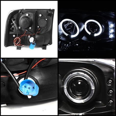 Ford F250 Superduty Spyder Projector Headlights Version 2 Led Halo Led Black 444