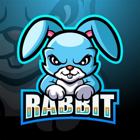 Rabbit mascot esport logo design 5573999 Vector Art at Vecteezy