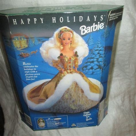 Holiday Barbie Toys Rare Factory Misprint Happy Holidays