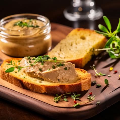 Premium Ai Image Creamy Foie Gras Pate Served With Toasted Bread