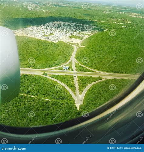 Airplane Over Dominican Republic Stock Image - Image of dominican