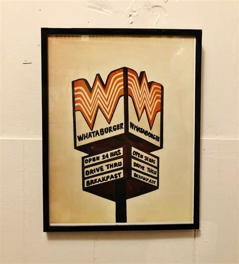 Vintage Whataburger Sign Print Etsy