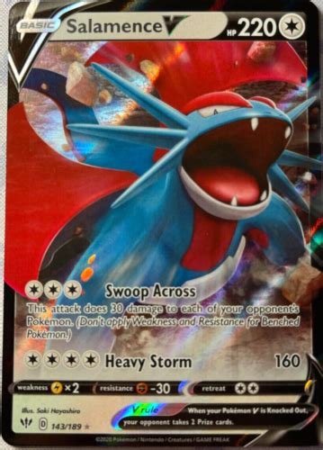 Salamence V Ultra Rare Darkness Ablaze Nm M Pokemon