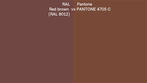 RAL Red Brown RAL 8012 Vs Pantone 4705 C Side By Side Comparison