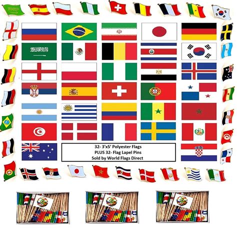 All Flags World Cup Team