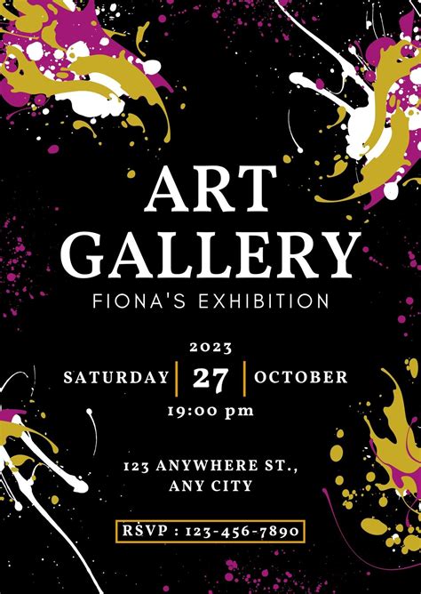 Art Gallery Opening Invitation