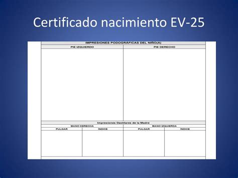 Ppt Certificado De Nacimiento Ev 25 Powerpoint Presentation Free