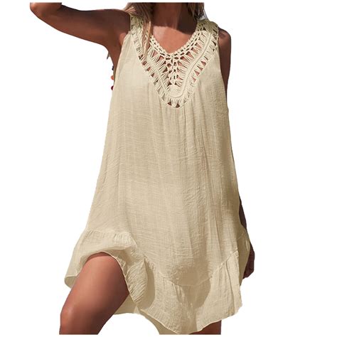 Gakvbuo Summer Beach Cover Up Dress For Women Swimwear Bikini Crochet