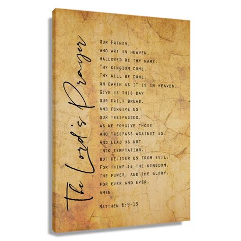 The Lord S Prayer Matthew Bible Scripture Wall Art Bible Poster