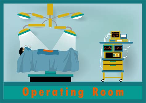 Operating room with patient, vector cartoon illustration 20620713 ...