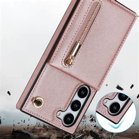 B2B Solidenz Fashion Wallet met koord Samsung Galaxy S24 Roségoud