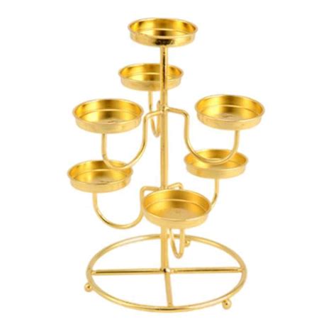 Jual Golden Ghee Lamp Holder Oil Lamp Butterlamp Candlestick Lotus