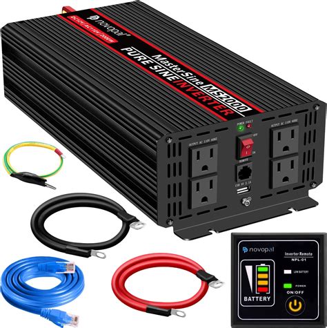 Amazon Novopal 2000w 4000w Peak Pure Sine Wave Inverter DC 12V To