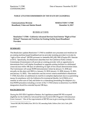 Fillable Online Docs Cpuc Ca Summary Background State Of California