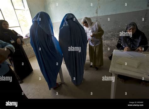 Afghan Women Cast Votes In The Presidential And Provincial Elections In