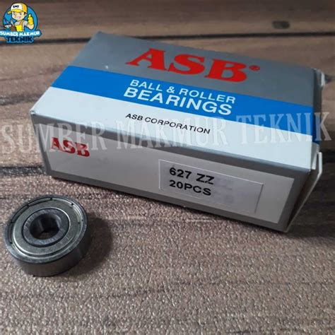 Jual Bearing Laher Laker ASB 627 ZZ 627ZZ Bantalan Roda Tutup Besi