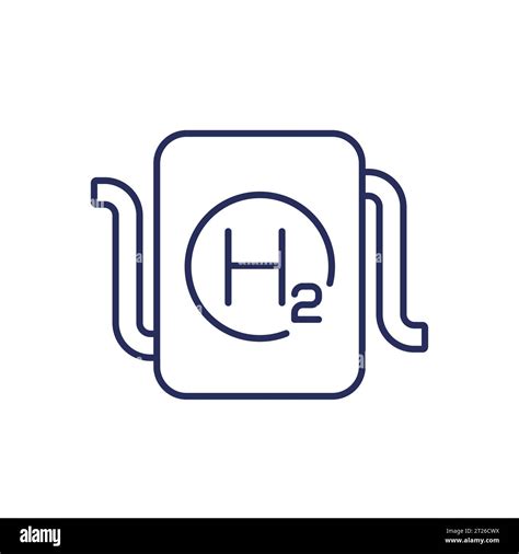 Hydrogen Power System Icon H Energy Source Stock Vector Image Art