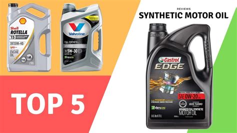 Top 5 Best Synthetic Motor Oil Synthetic Motor Oil Reviews 2020 Youtube