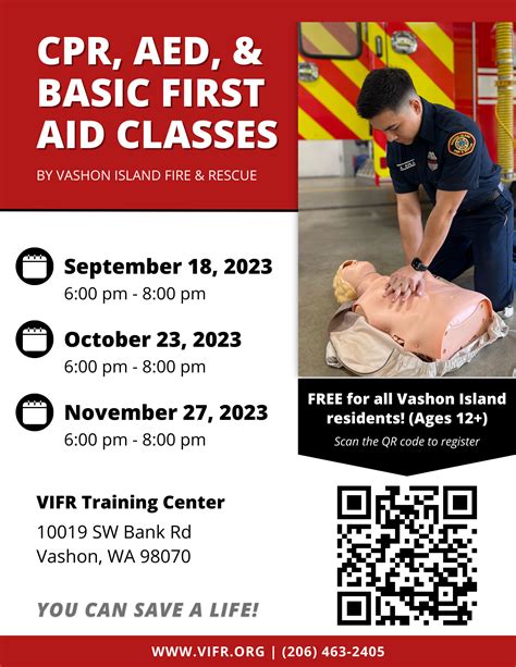 Cpr Aed And Basic First Aid Class Vashon Fire