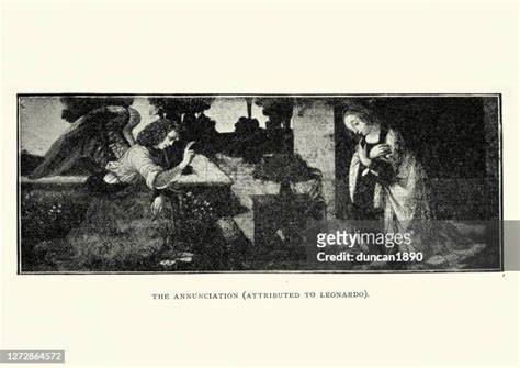 The Annunciation Leonardo Photos and Premium High Res Pictures - Getty ...