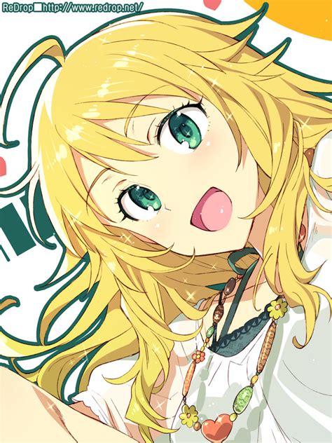 Safebooru 1girl Ahoge Blonde Hair Close Up Face Green Eyes Hoshii