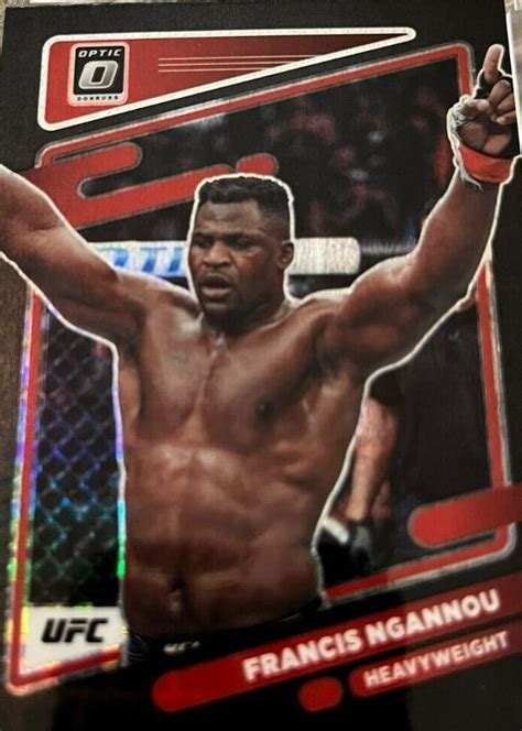 Francis Ngannou 2022 Optic UFC 30 Black Pandora SSP Price Guide