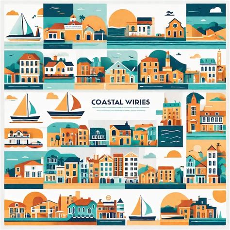 Premium AI Image | Charming Coastal Towns with Relaxing Vibes