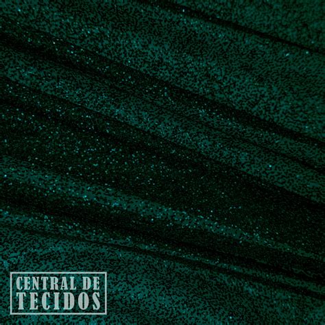 CENTRAL DE TECIDOS Tule Super Glitter Verde Escuro