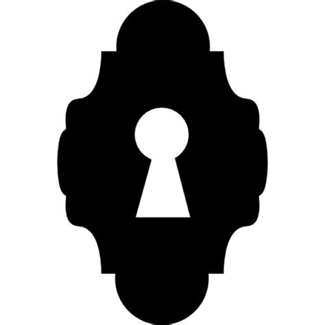 Keyhole In Black Elegant Silhouette Icons Free Download