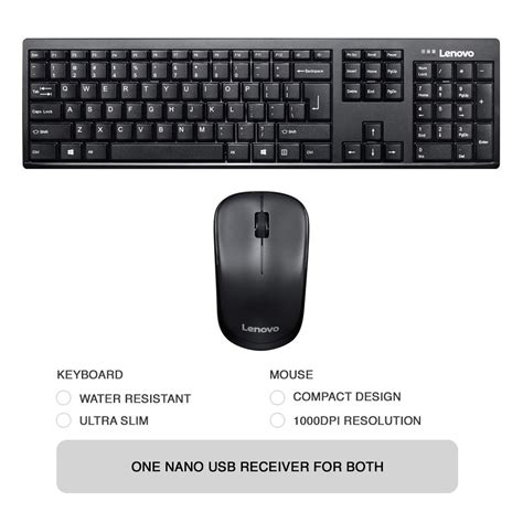 Lenovo 100 Wireless Keyboard and Mouse Combo - Blessing Computers