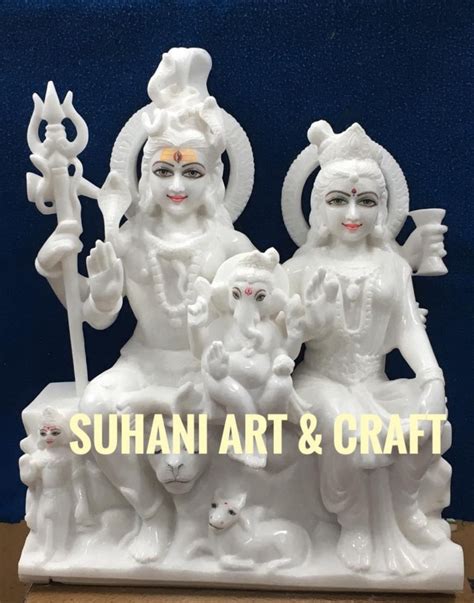 Hindu White Marble Gauri Shankar Statue At Best Price In Jaipur ID