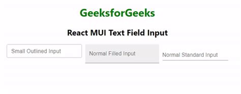 React MUI Text Field Input GeeksforGeeks