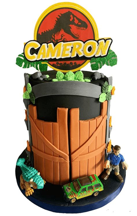 Jurassic Park Birthday Cake Ideas Images Pictures Park Birthday Birthday Cake Marvel Cake