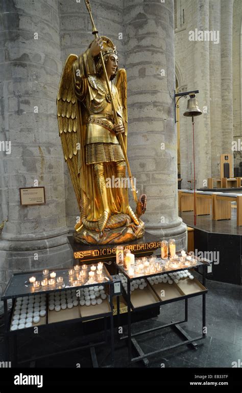 Interior Statue Of St Michael St Michel Cath Drale St Michel Et