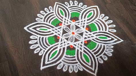 Margazhi Special Star Kolam Padikolam Using Inter Dots Youtube