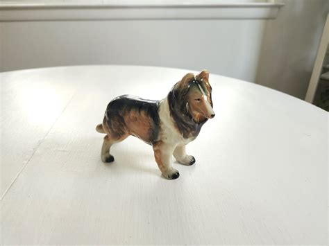 Vintage Nippon Yoko Boeki Co Ceramic Border Collie Figurine Etsy