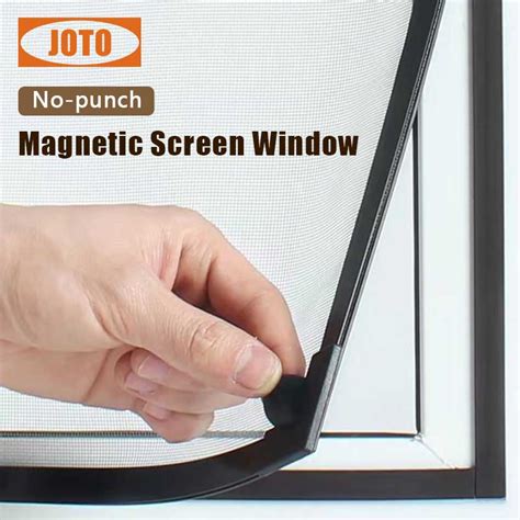 Joto Diy Magnetic Screen Window With Frame Mosquito Screen For Window