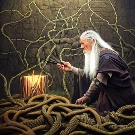 The Evil Ian Mckellen Smithing On An Anvil As Gandalf Stable