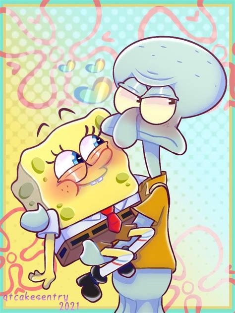 [spongebob Squarepants] Squidbob Drawing By Qtcakesentry Squidbob R Wholesomeyaoi