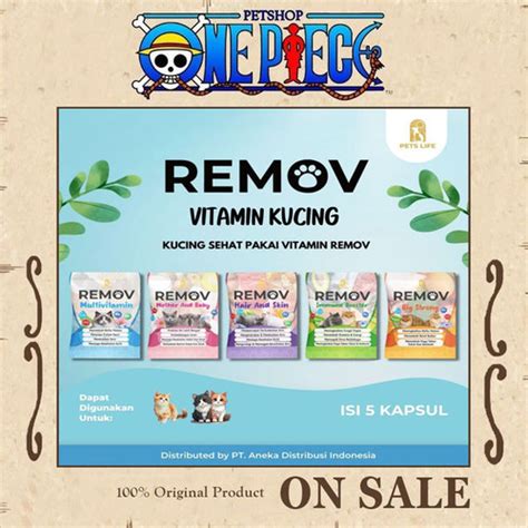 Jual Remov Vitamin Kucing Sachet Isi Kapsul Multivitamin Jakarta