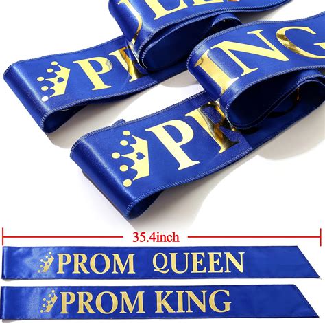 King’s and Queen’s Royal Crowns -Prom King and Prom Queen Satin Sash ...