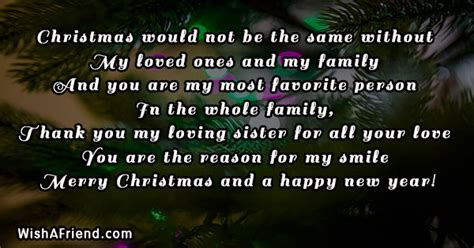 Christmas Messages for Sister