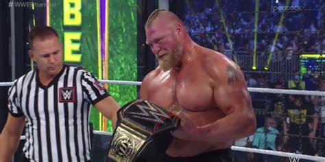 Brock Lesnar Wins Wwe Championship At Elimination Chamber