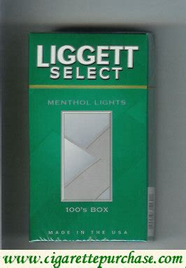 liggett selectliggett select menthol lights  box cigarettes hard box