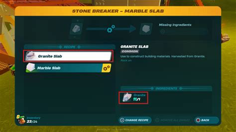 How to make Granite Slabs in LEGO Fortnite | esports.gg