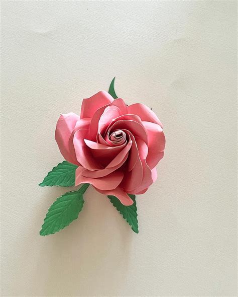 Paper Rose Template Printable Rose Template Paper Flower Template