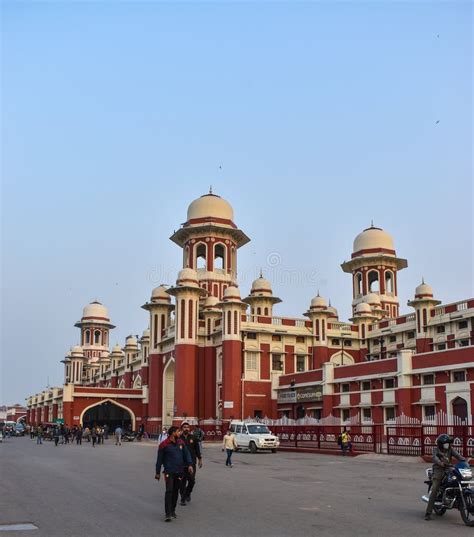 Historical Charbagh Railway Station In Lucknow India Editorial