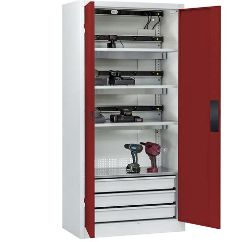 Cp Comfort Battery Charging Cabinet With 3 Drawers With Solid Panel